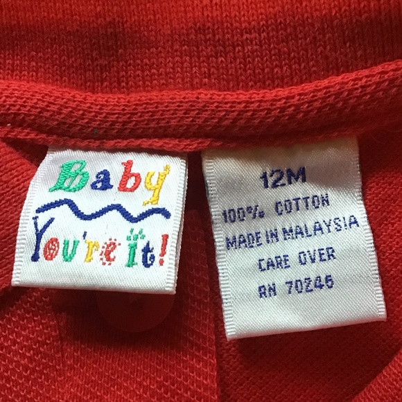 Long sleeved red onesie-12 mon- NWT - Picture 3 of 5